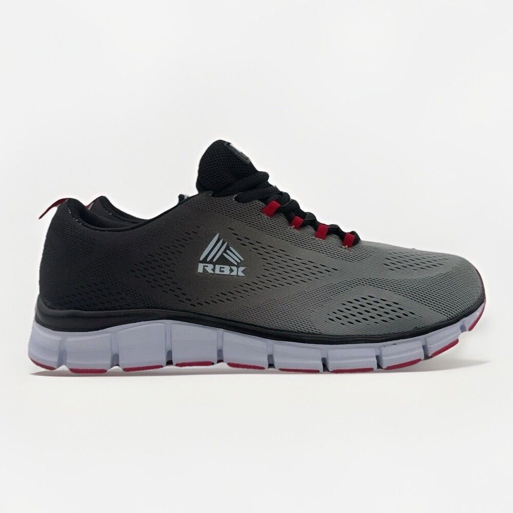 RBX Live Life Active Men’s Athletic Running Shoes Sneakers Gray Red Size 11 EF40